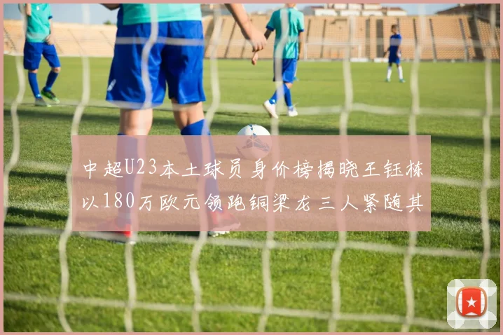 中超U23本土球员身价榜揭晓王钰栋以180万欧元领跑铜梁龙三人紧随其后